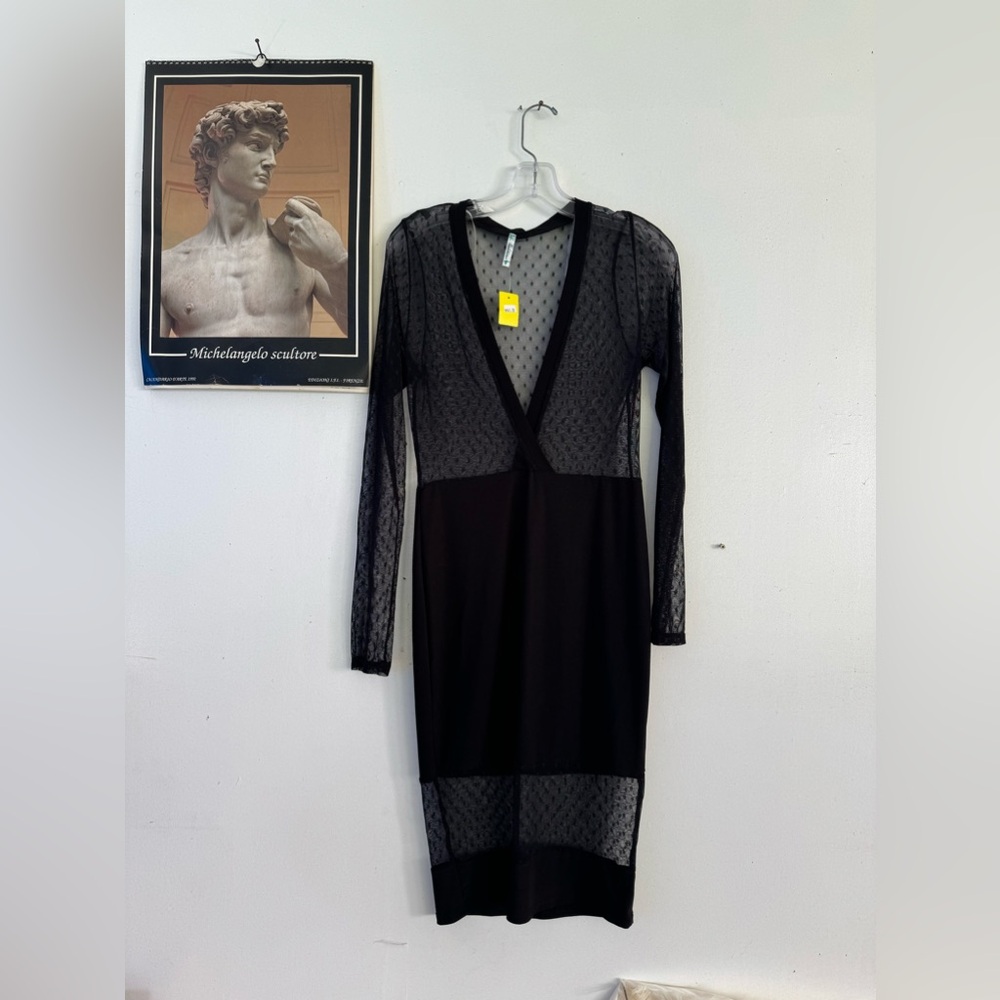 Lace Dress in color Black size large by Auditions